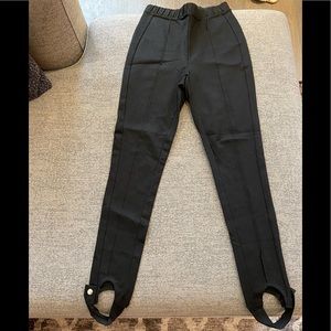 Black stirrup leggings